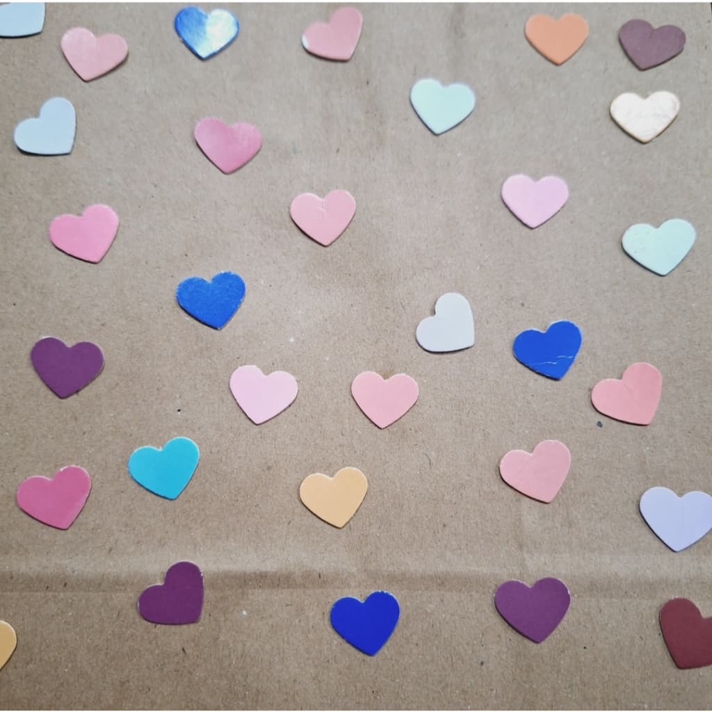 300 Mini Micro Corações De Papel Coloridos Para Decorar/Artesanato/scrapbook