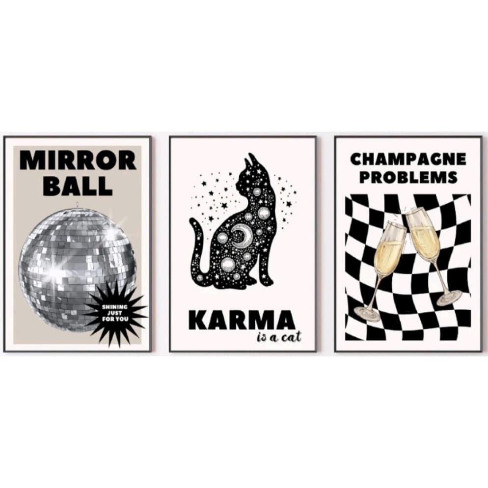 Quadros decorativos Taylor Swift (3 peças) 30x40