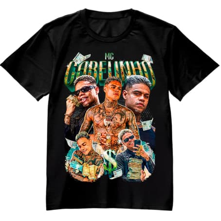 Camiseta MC Cabelinho Camisa Blusa Unissex Algodão
