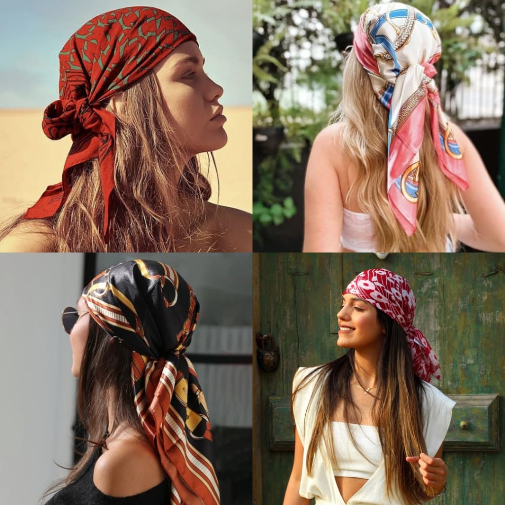 Lenço de Tecido Feminino para Mulheres Lenços Bandana