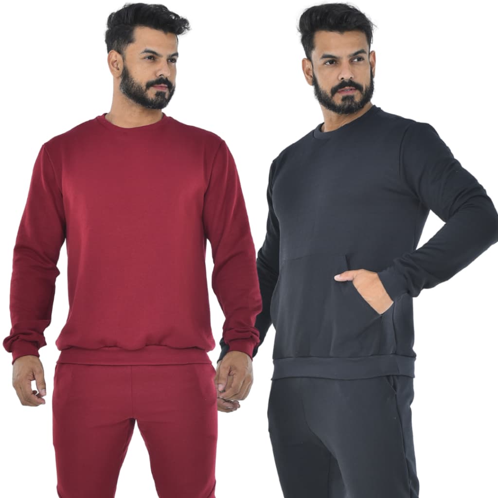 Blusa Moletom Masculina de Frio Flanelada Peluciada Blusão Masculino com Bolso e Sem Bolso