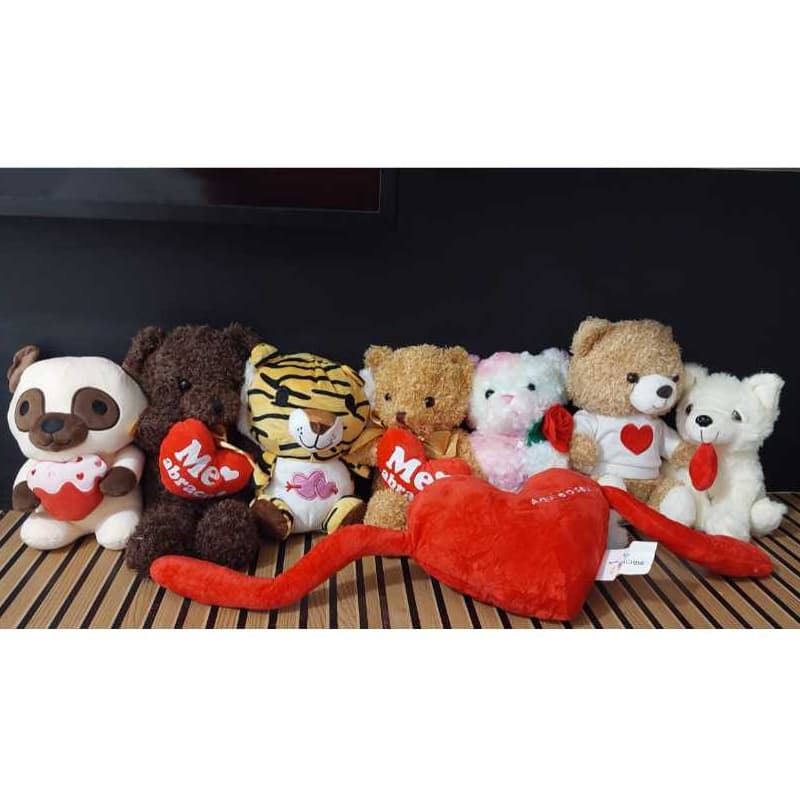 Ursinhos de Pelúcia para montar Presentes de amor - namorado namorada Brmachine média 15 a 18 cm