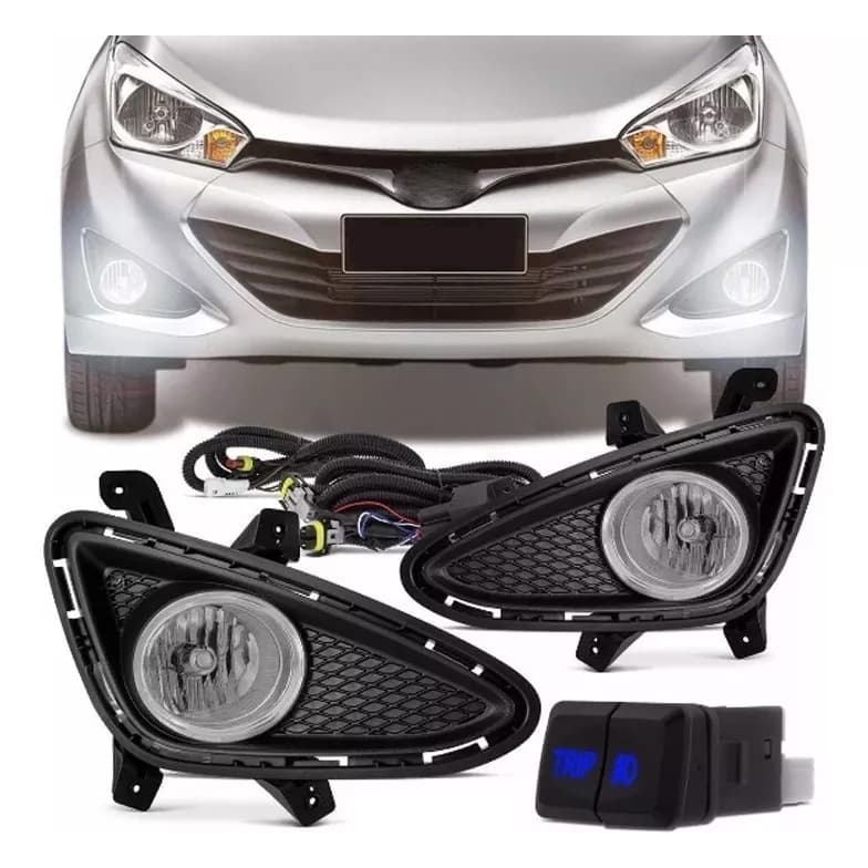 Kit Farol De Milha Neblina Hb20 2013 2014 2015 Bt Modelo Original Com Lampadas