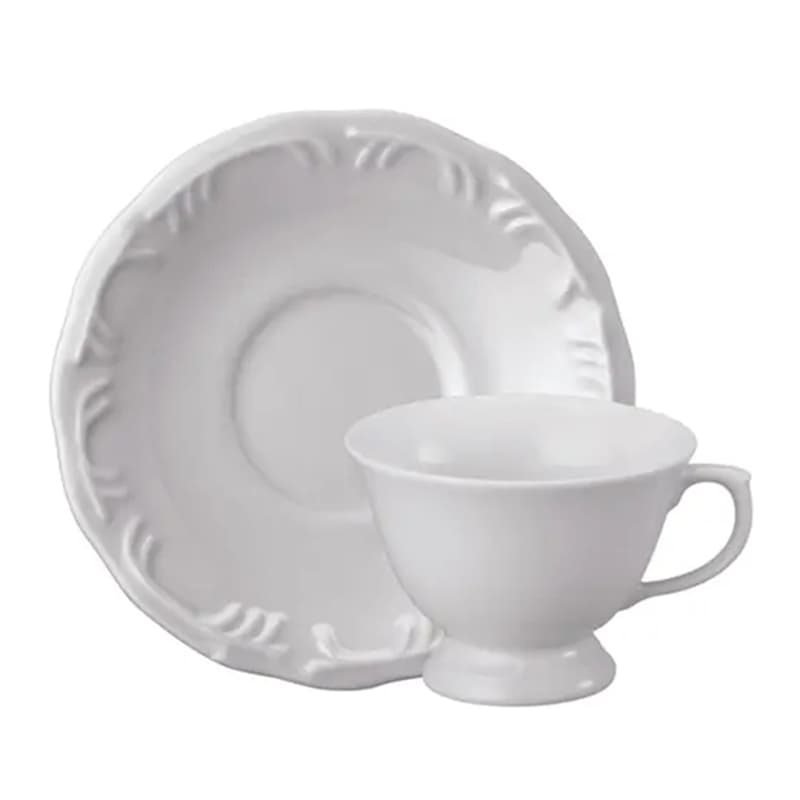 Kit 2 Xícaras De Chá 200ml Com Pires Pomerode Porcelana Schmidt