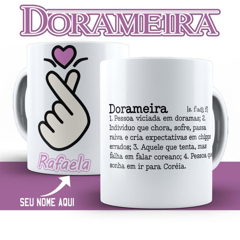 Caneca xícara personalizada Dorama dorameira