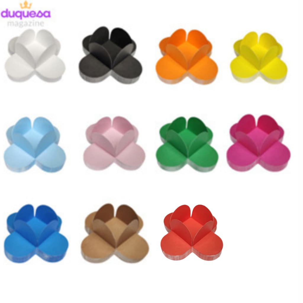 100~250 Forminhas 4 Pétalas Simples Para Doces Finos Brigadeiros Festas Aniversários Casamentos