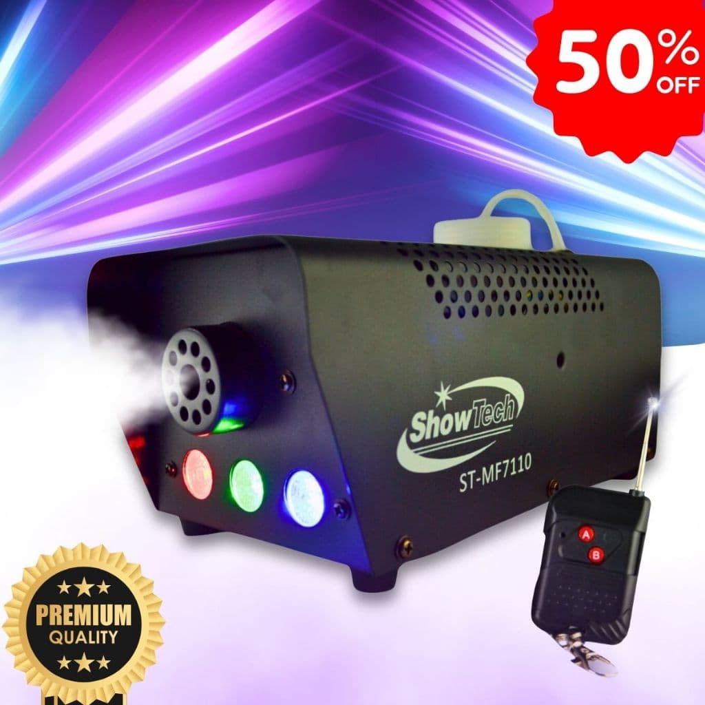 Máquina De Fumaca 3 Leds Dmx  Rgb 700w Controle Sem Fio Aprovado no Teste de Qualidade Showtech