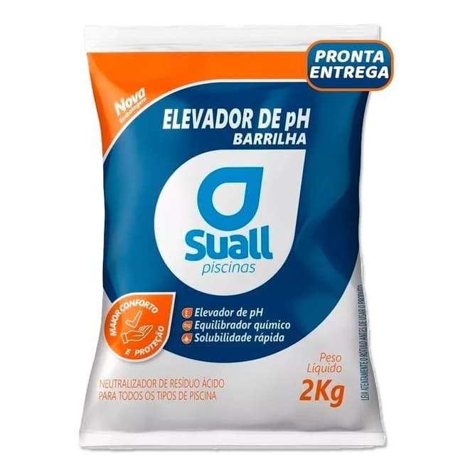 Barrilha Elevador De Ph Para Piscinas 2kg SUALL
