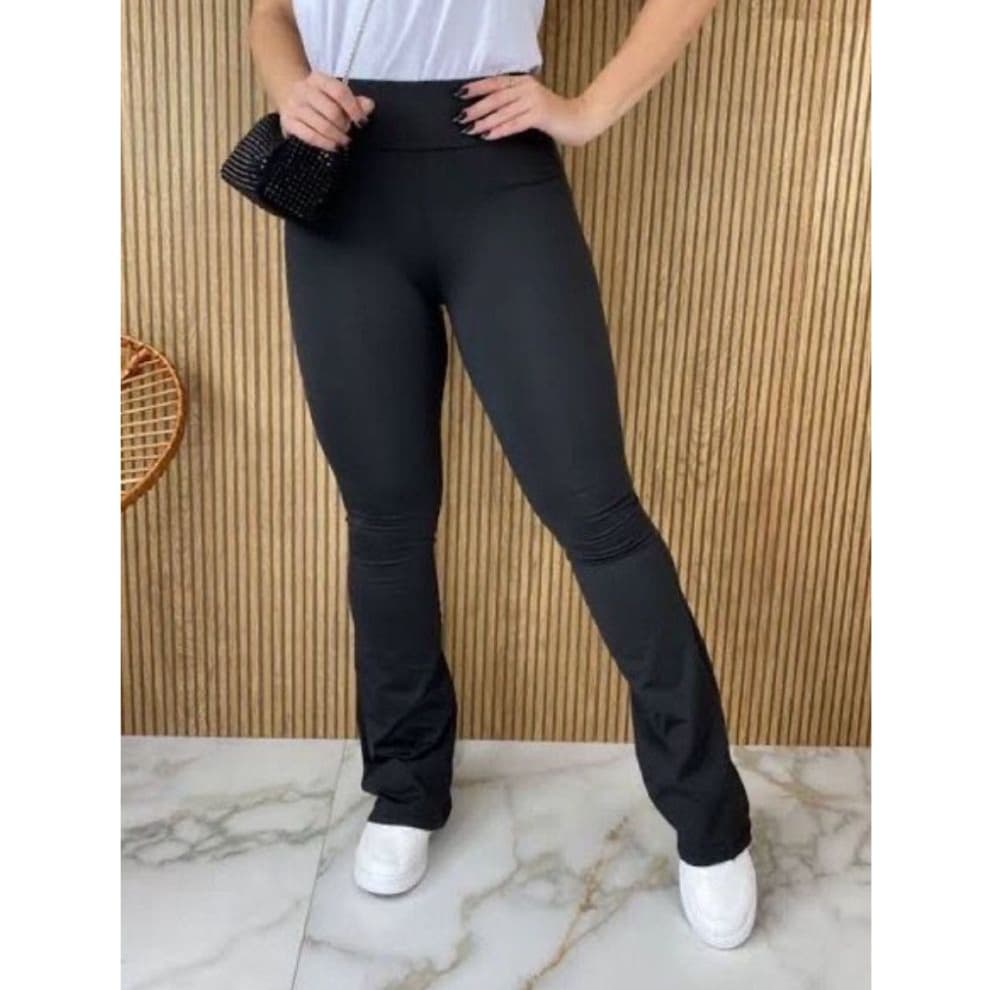 Calça Flare bailarina legging Flare cintura alta