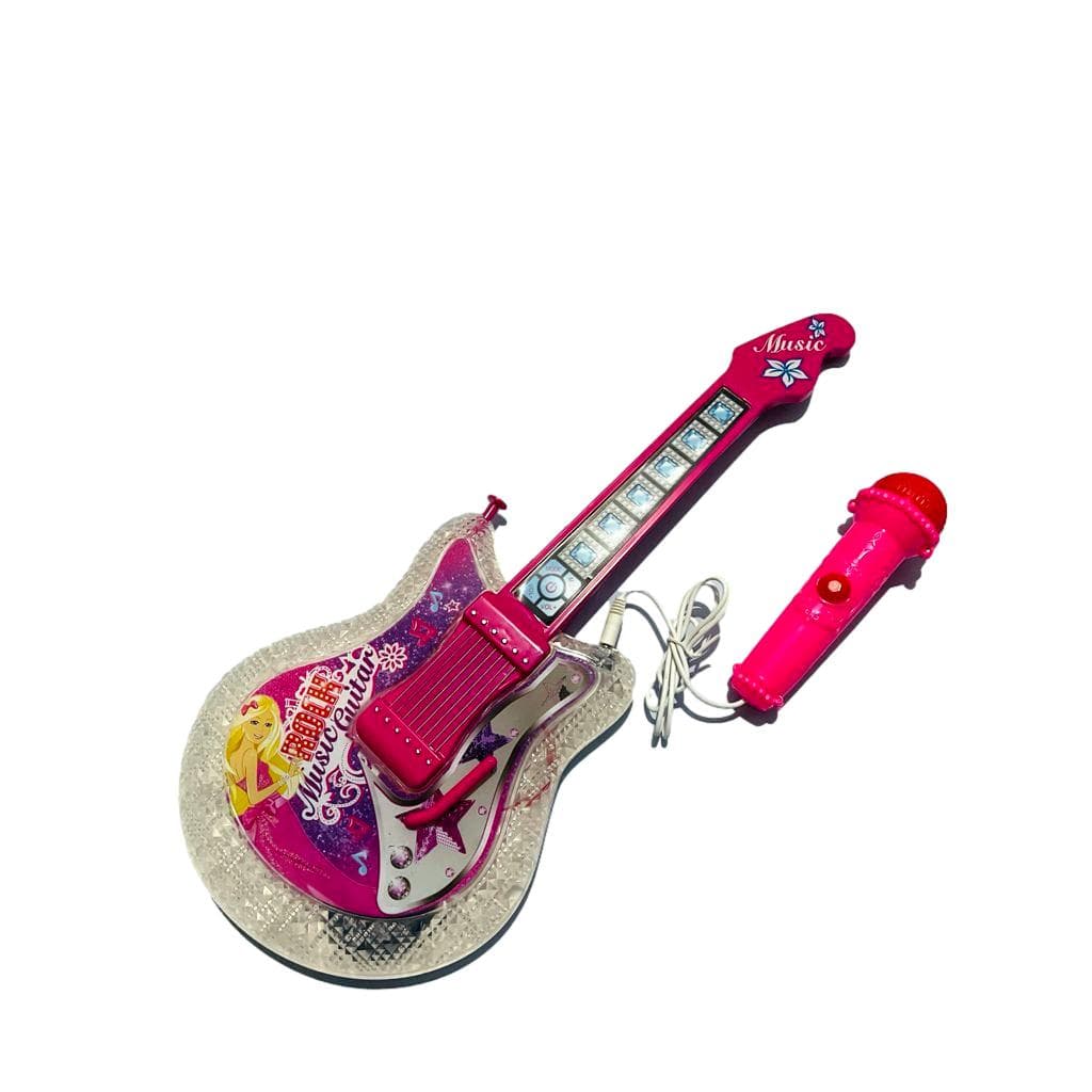 Guitarra Infantil Com Microfone - Óculos - Som e Luzes Girls Rock