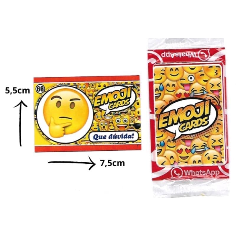 Kit 60 Cards Do EMOJI - 15 Pacotinhos Com 4 Cartinhas Em Cada!