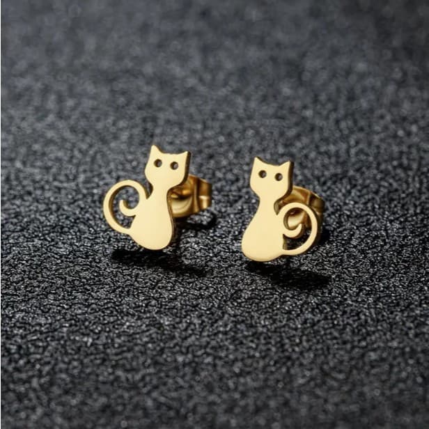 Brinco Gatinho Coleção Pets Aço Inoxidável
