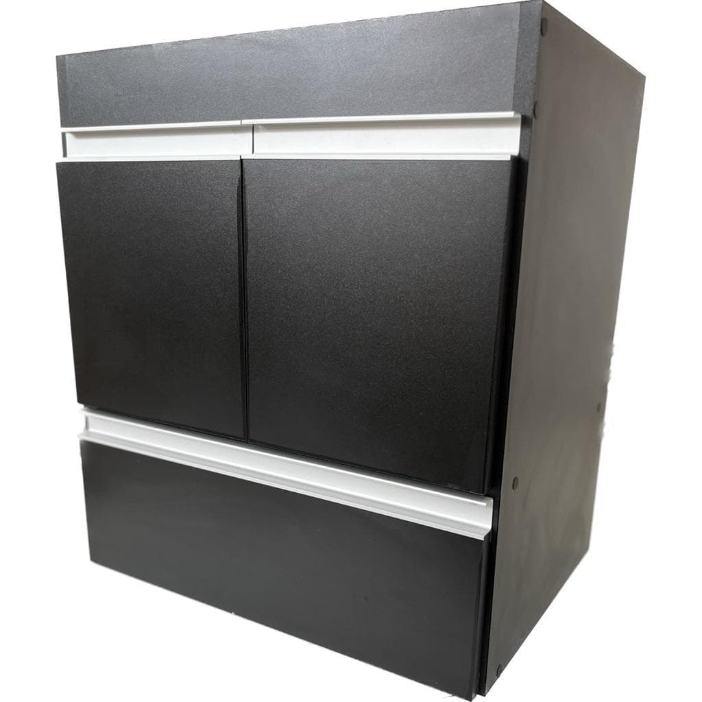 GABINETE 55LX55AX40P COM GAVETA PUXADOR ALUMINIO BANHEIRO MDF JTR