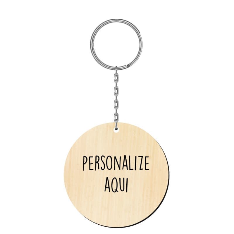 10 Chaveiro Tag Redondo Personalizado Mdf 3mm Cru Artesanato 4cm