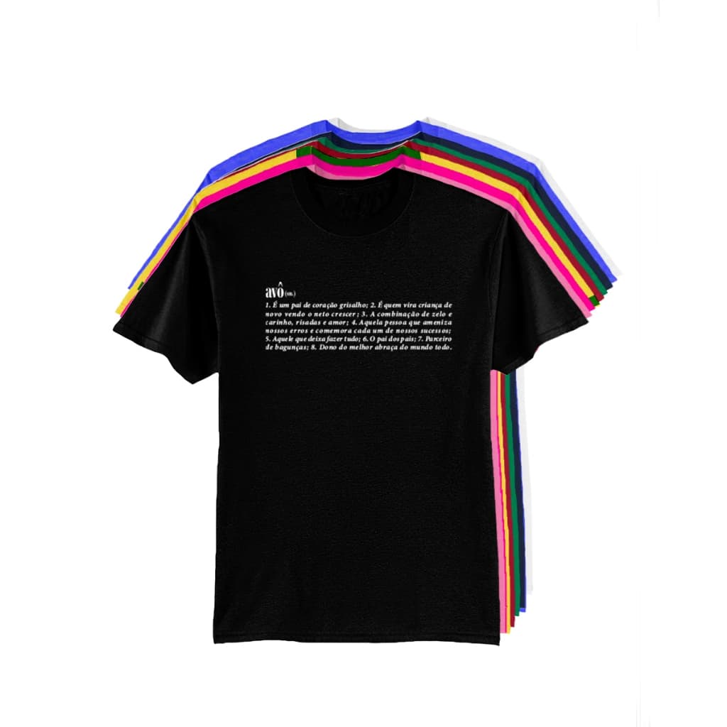 Camiseta Camisa Blusa Feminina Masculina Unissex 100% Algodão Avô Significado Dicionário Fofo Vozão