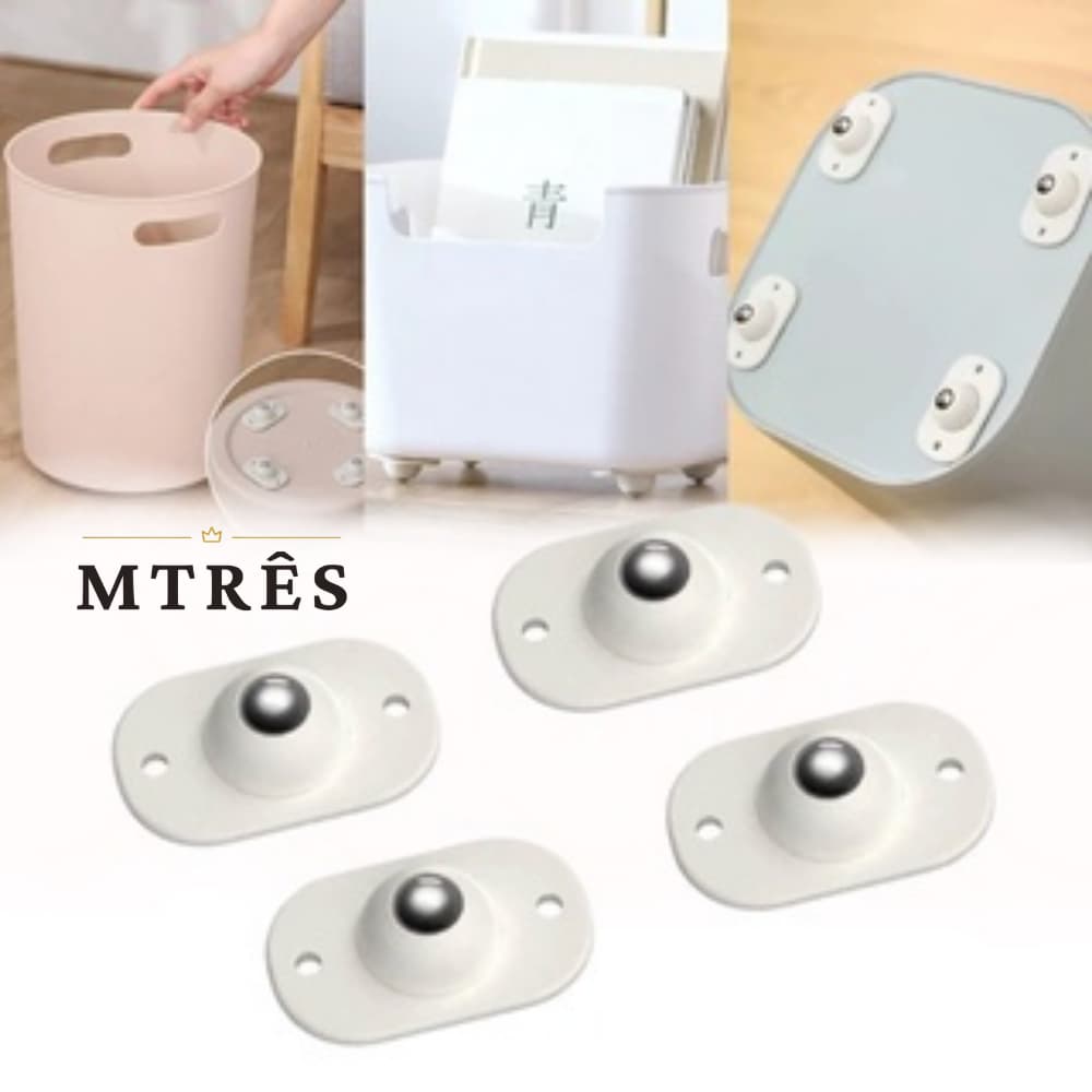 Prático e Versátil - Kit Mini Rodinhas Adesivas
