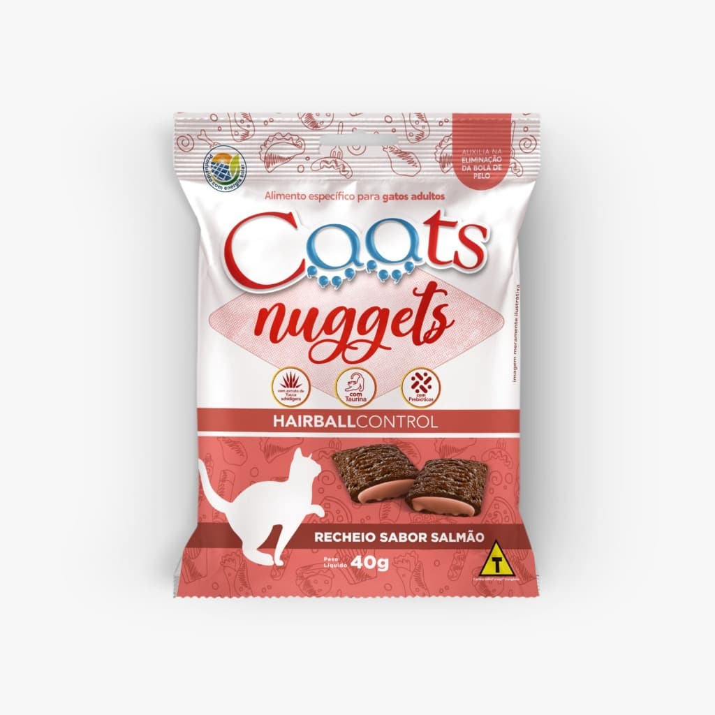 PETISCO CAATS NUGGETS SABOR SALMÃO 40G : O Melhor Petisco Para Seu GATO