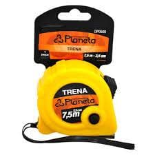 Trena Profissional Fita Métrica Longa Caixa Fechada Plástica Com Trava Presilha 7,5m x 25mm