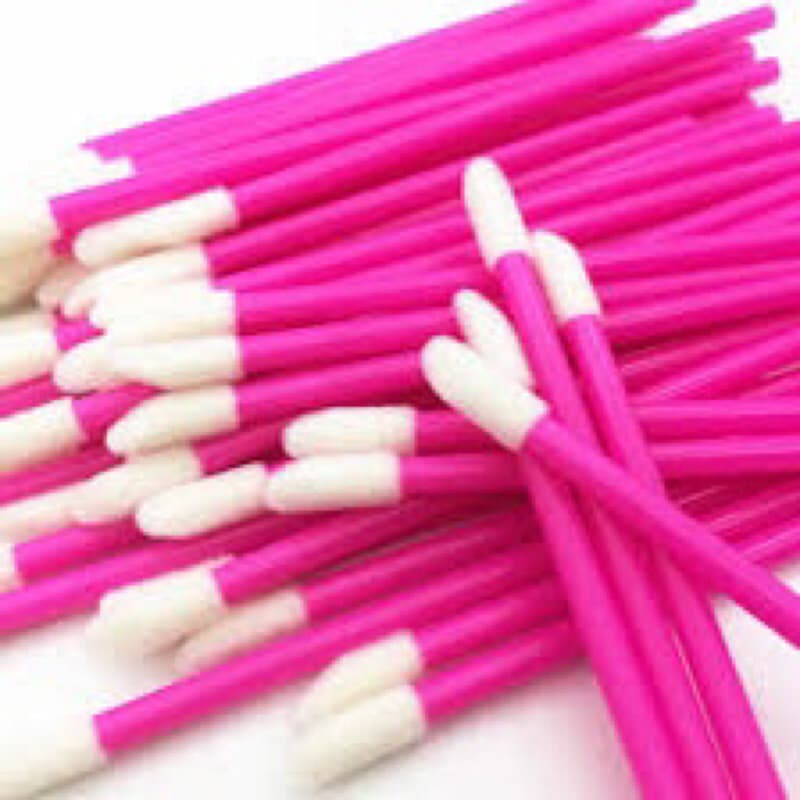 Pincel gloss pacote com 50 unidades para labios e extensão de cílios