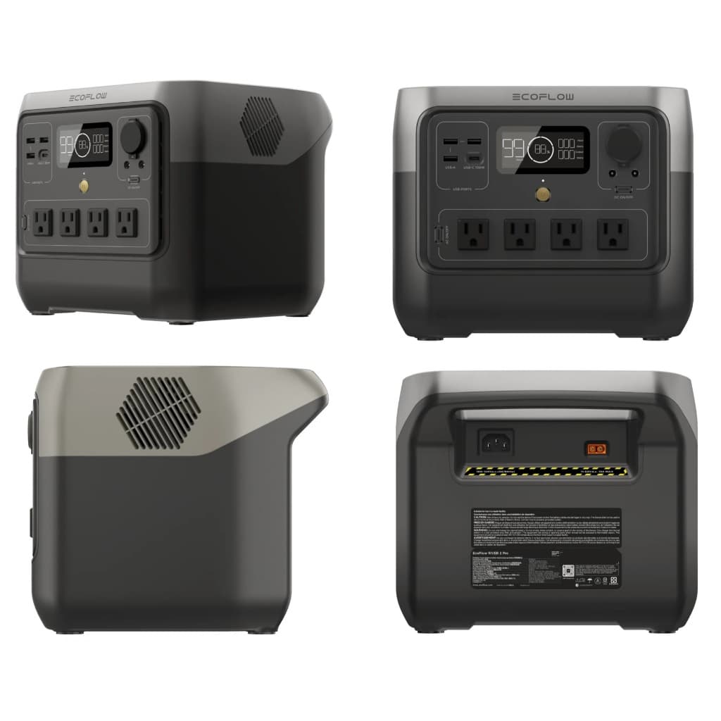 Gerador Portátil Energia Ecoflow River 2 Pro 800W 768Wh Leve 7.8kg Wi-Fi Bluetooth Trailer Camping Casa Solar Offgrid