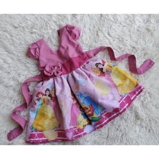 Vestido Infantil Temático Simples  Princesas Disney RF02