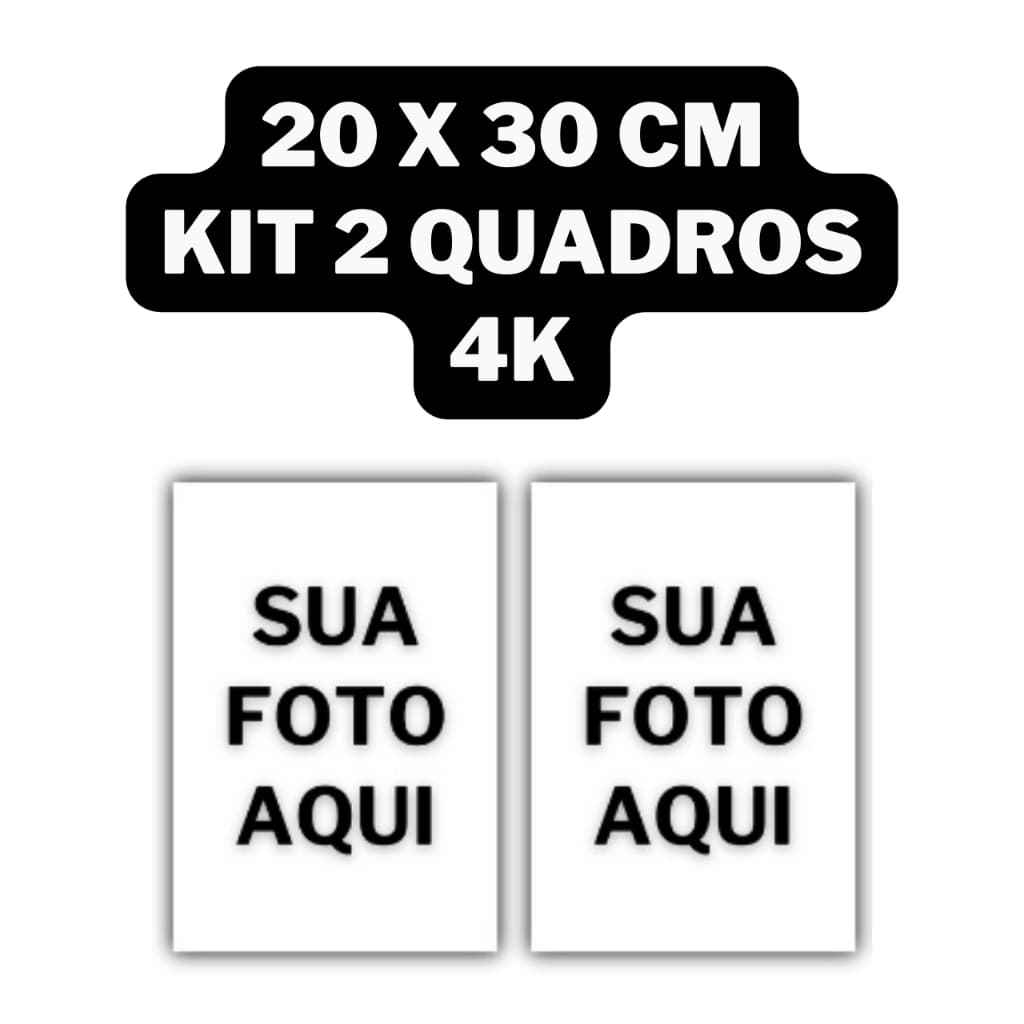 Kit com 2 Quadros decorativos personalizados com sua foto