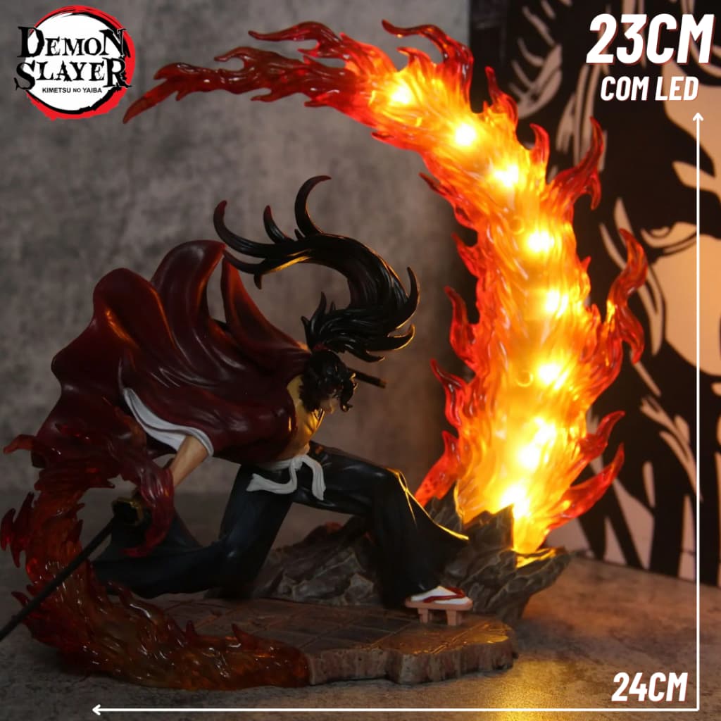 Yoriichi Tsugikuni 23cm Action Figure Kimetsu no Yaba Boneco Demon Slayer Hinokami Kagura Tanjiro Kamado Tanjuro Kamado Figura Colecionavel Enfeite Decoração Presente Geek Temporada Castelo Infinito respiração do sol respiração da lua