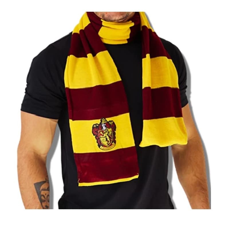 Cachecol Harry Potter Grifinória Emblema Bordado