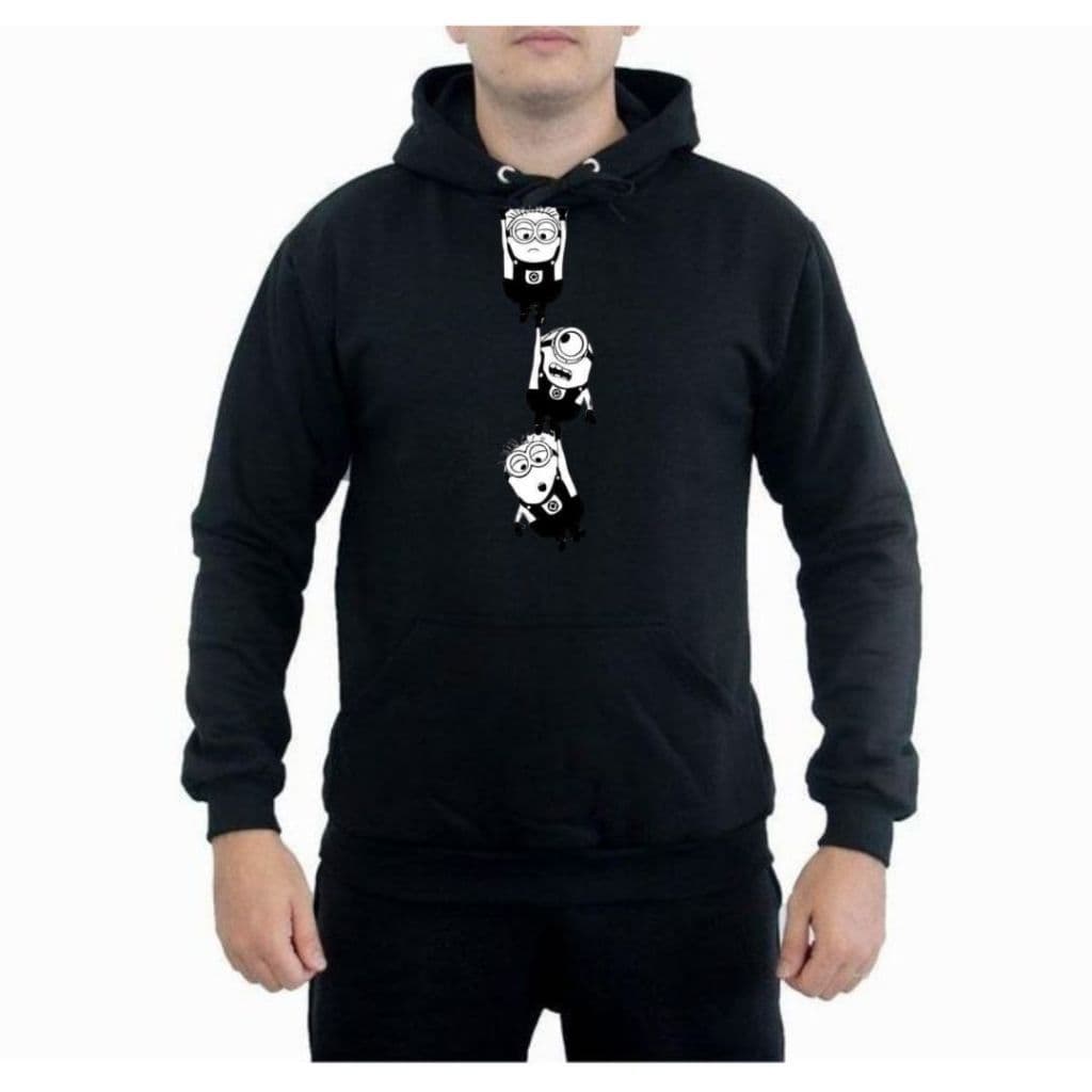 Jaqueta Casaco Moletom Canguru Blusa de frio personalizada dos Minions com capuz unissex
