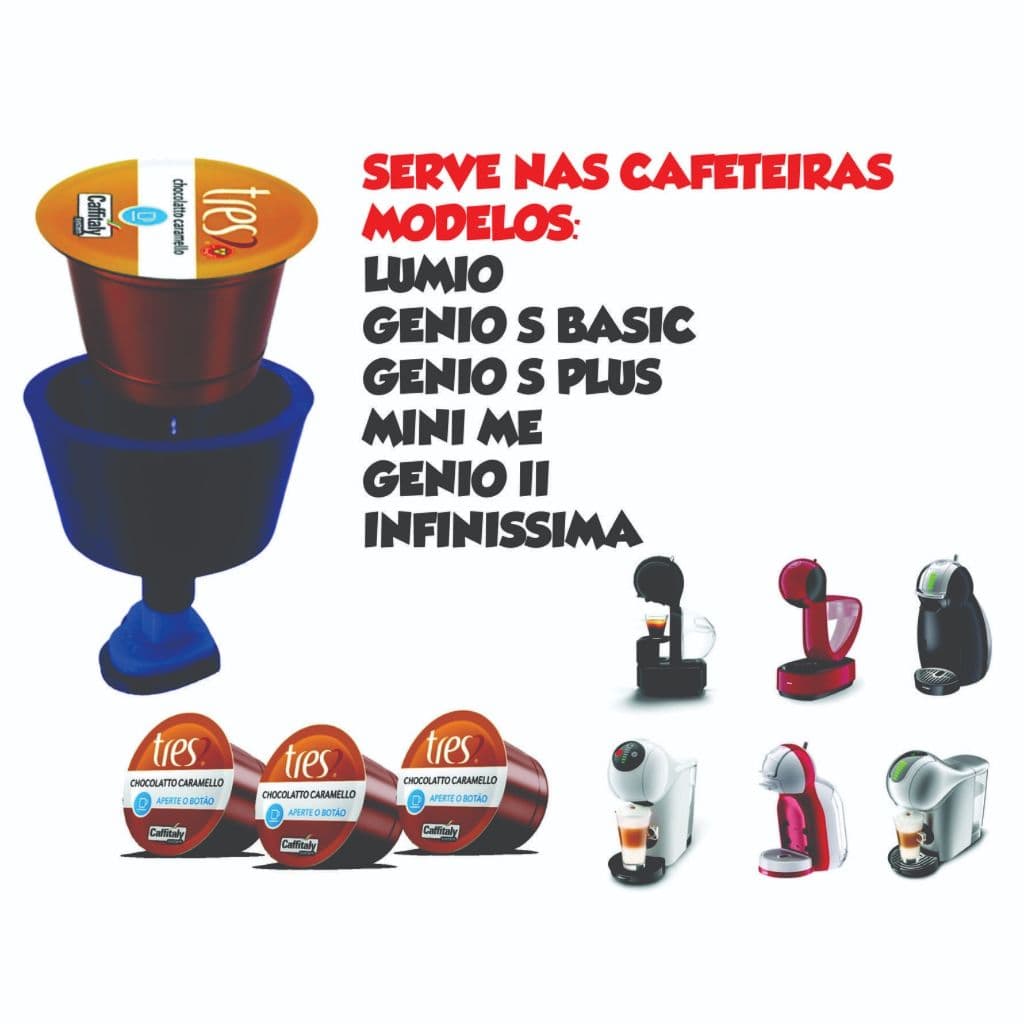 Adaptador Cafeteira Dolce Gusto para usar Cápsulas Três Corações