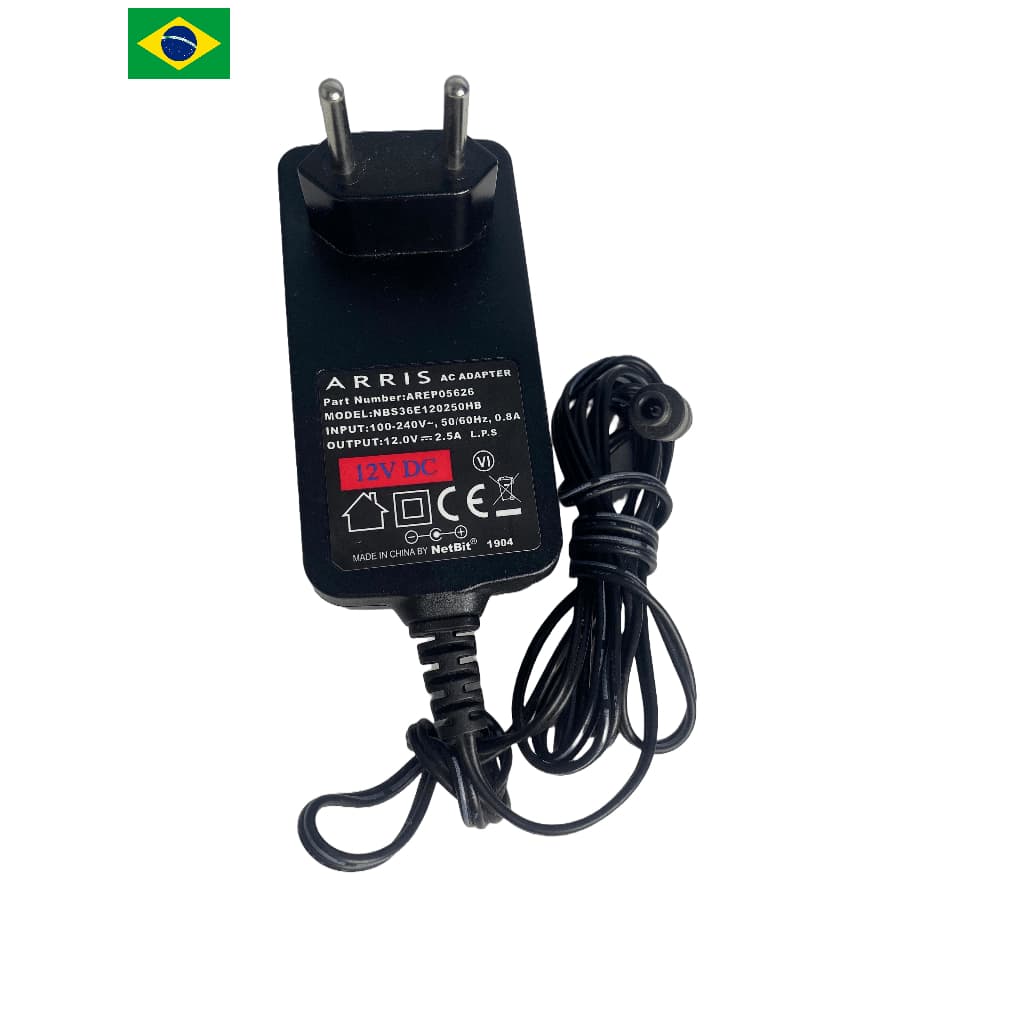 Fonte Energia 12v 2.5a Tomada Aparelho Net Sky Bivolt