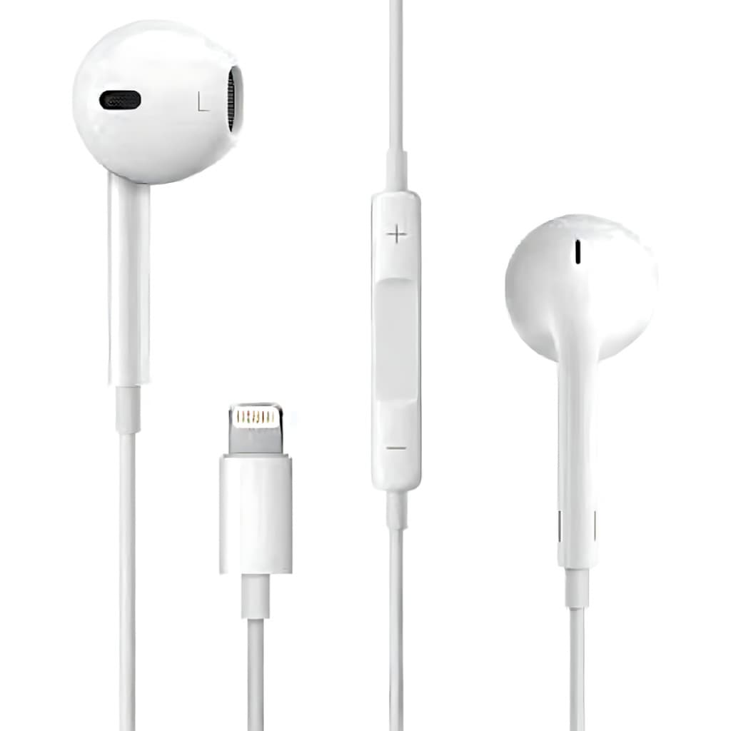 Fone de Ouvido Estereo Com Fio Branco Microfone Controle de Volume Iphone  TypeC