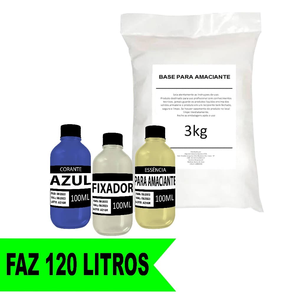 Kit base para fabricação de Amaciante 1/120
