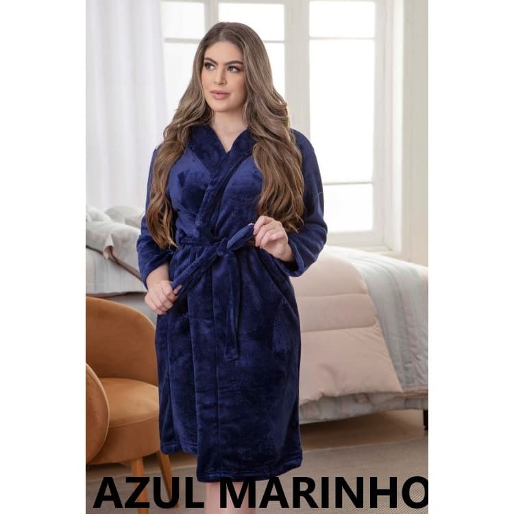 Roupão Adulto Microfibra Macio Tamanho G
