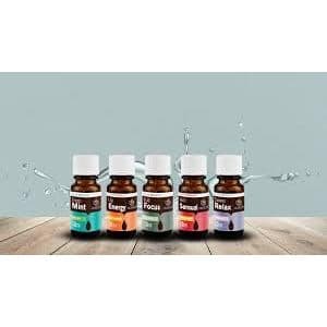 Óleo Essencial akmos 05 Óleos por 01 Preço - Fresh Mint (Hortelã), Full Focus (Alecrim), Sweet Relax (Lavanda), Hot Sensual (Ylang Ylang), Up Energy (Laranja Selvagem)