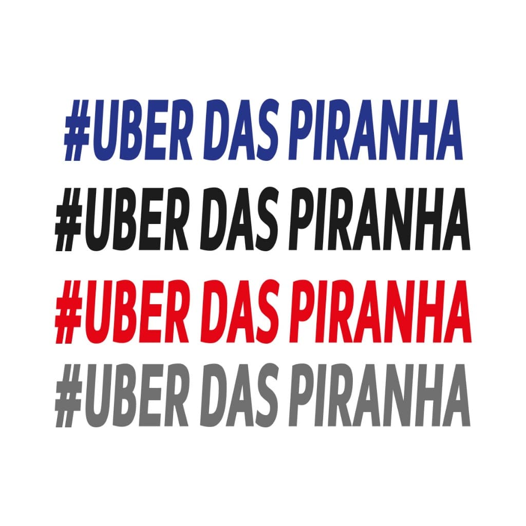 Adesivo Recorte Para Moto #uber Das Piranha - Moto, Carro