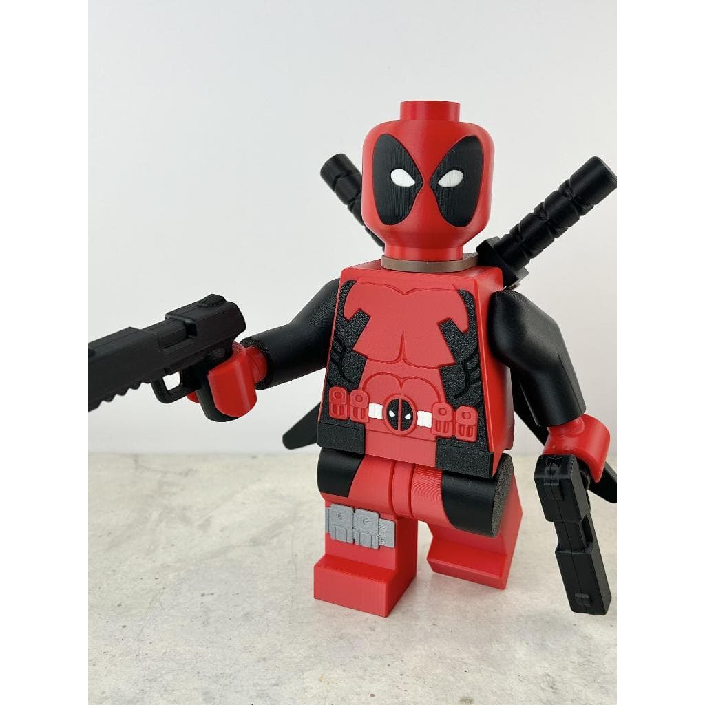 Mega Boneco tipo Lego deadpool + 20cm