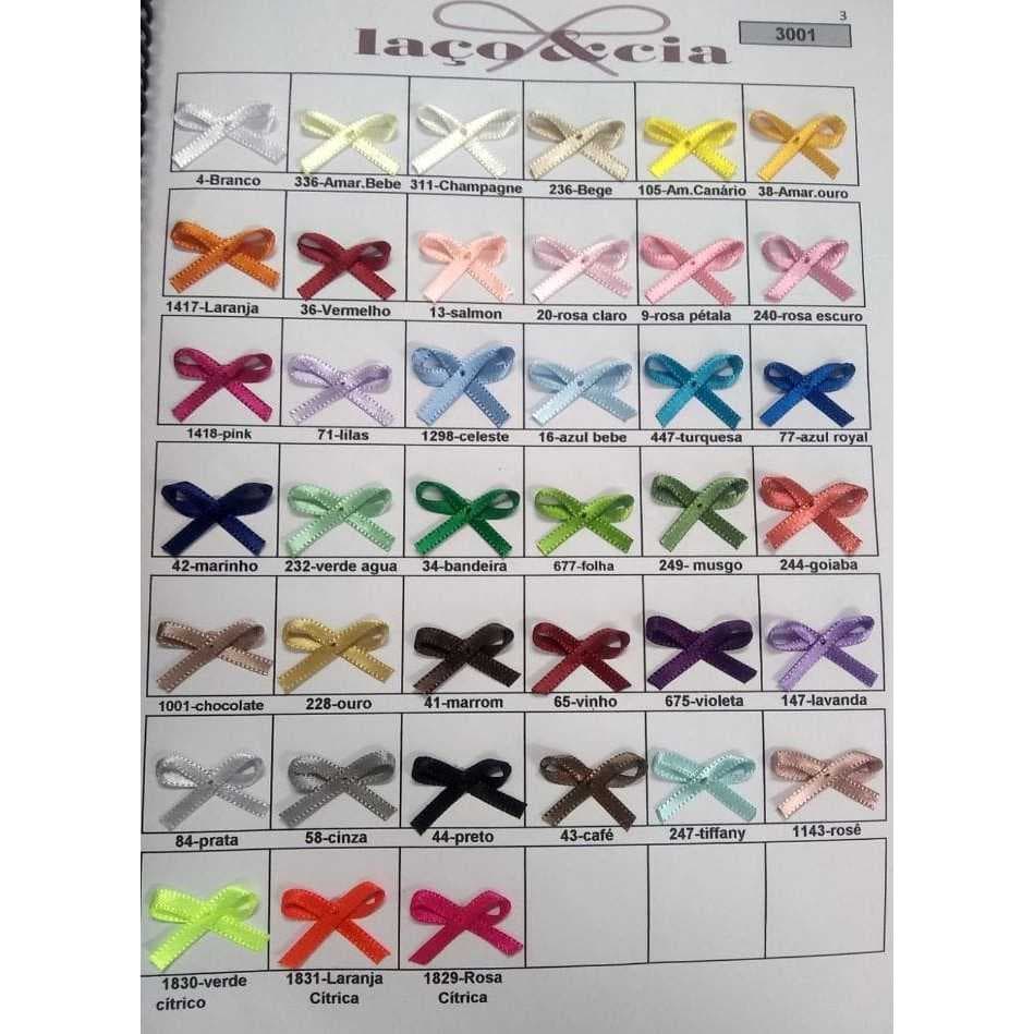 Laço de cetim tamanho 0- Lacinho P C/ 100 unidades -Laço para calcinha/lembrancinhas Diversas cores
