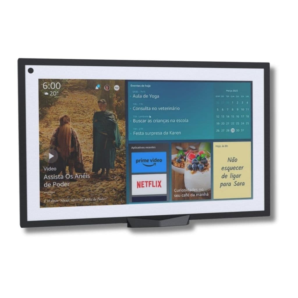 Suporte Base Stand Angulado de Mesa Compatível com Amazon Alexa Echo Show 15 - ARTBOX3D