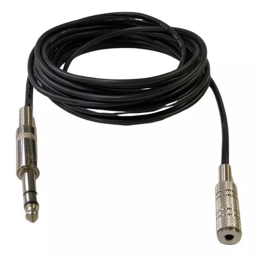 Cabo Extensor P2 Femea P10 Stereo 5 M J2 Fone De Ouvido retorno