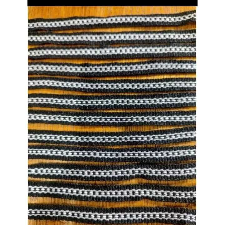Pulseira de Pano Tornozeleira Preta C/ Branco Hippie Amizade 1 Unidade