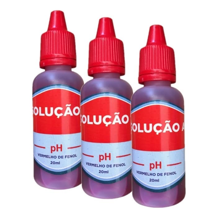 Kit 3 Reagentes De Teste De Ph Solução 1 - Vermelho 23ml