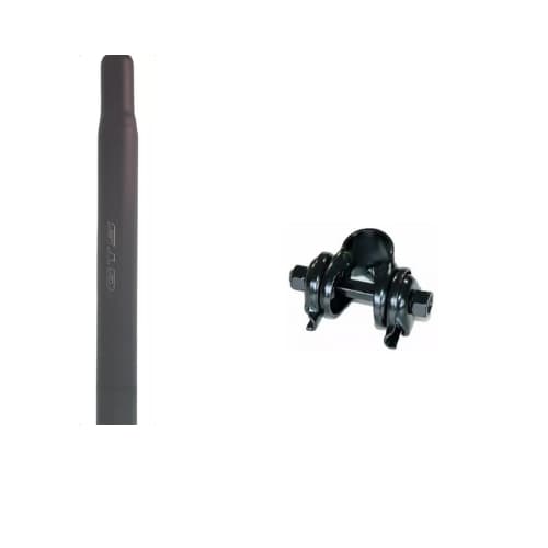 CANOTE MTB AÇO PARA SELIM DE BICICLETA ARO 26 AO 29 COM CARRINHO (CASTANHA)