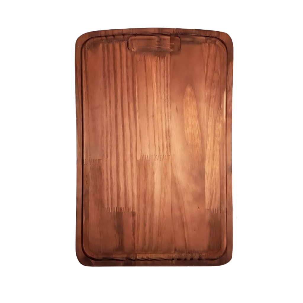 Tábua Churrasco Rustica Corte Carnes e Legumes Madeira Maciça Retangular 26x34cm