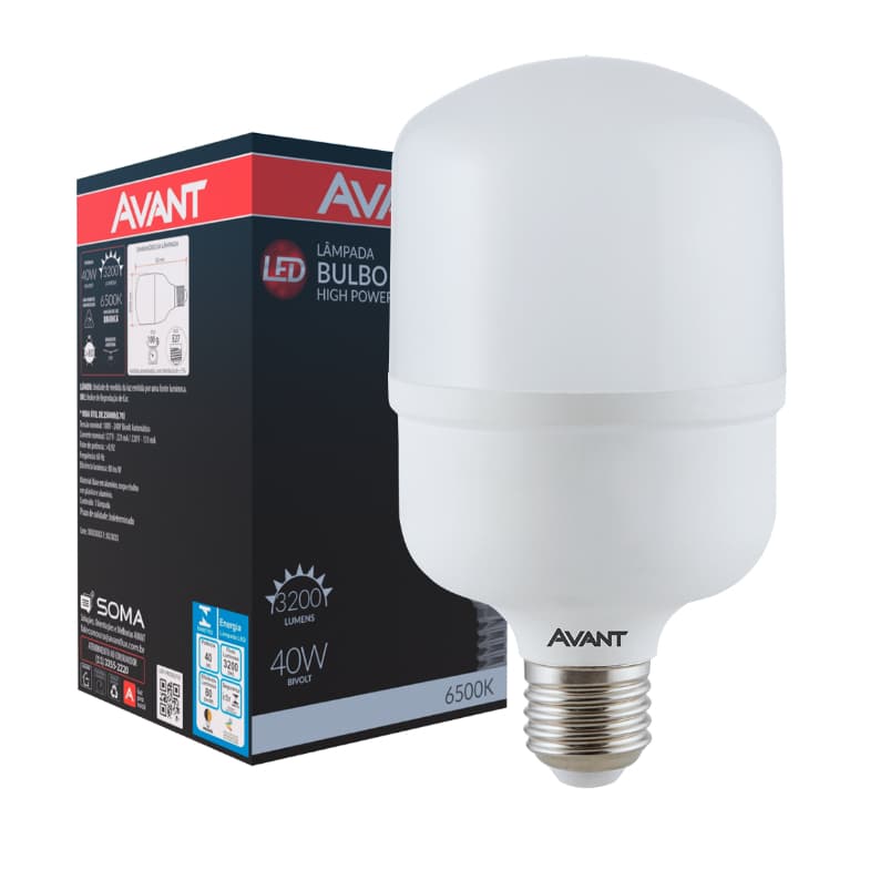 Lâmpada Ultra Led 40w Alta Potência Branca Fria Bivolt Bulbo