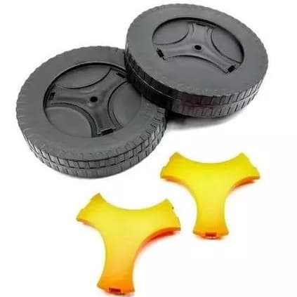 Kit Rodas Com Calotas Lavadora Jacto 6500 6800 7000-original g