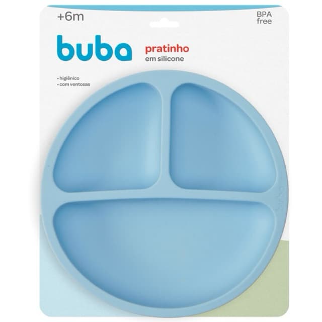 Pratinho em Silicone com Ventosa - Azul - Buba