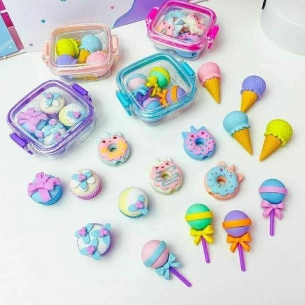 Mini Borrachas na Marmitinha kawaii.(BORRACHAS PEQUENA)
