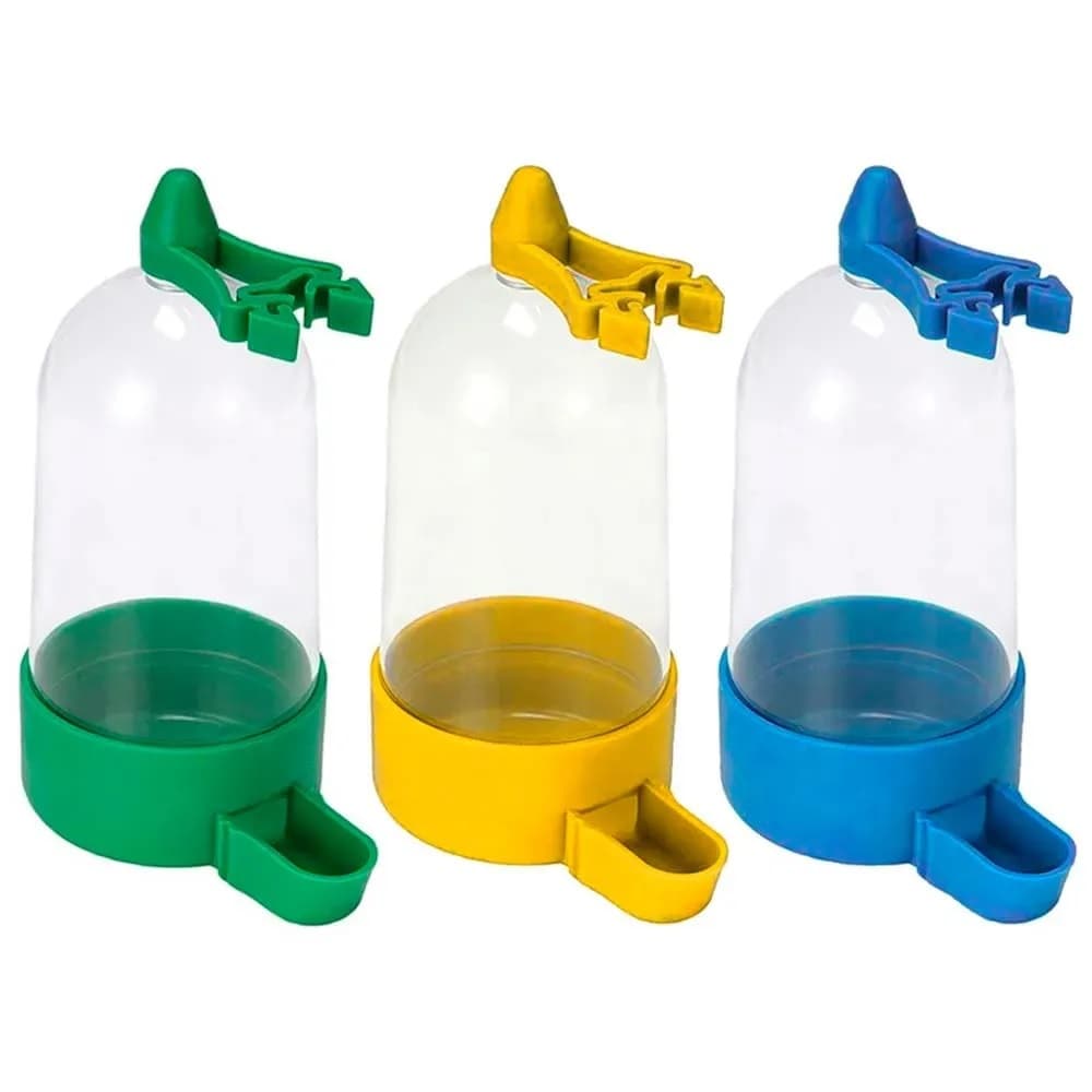 Bebedouro Grande 200ml P/ Sabiá, Pássaro Preto - 6 Unidades