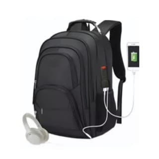 Mochila Escolar Resistente Bem Espaçosa Faculdade Trabalho Viagem  Usb/Fone Cabo De Aço Ótima